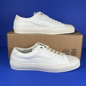 Good Man Brand White Natural Legacy Lo Top Italian Sneaker Size 10.5 NIB $228